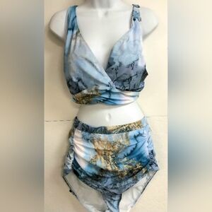 Hanna Nikol Sz 18W 2 Piece Swim Suit Set